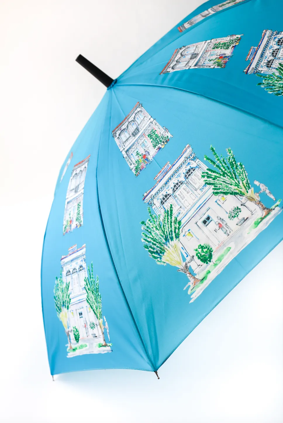 Umbrella - Turquoise Blue Shophouse