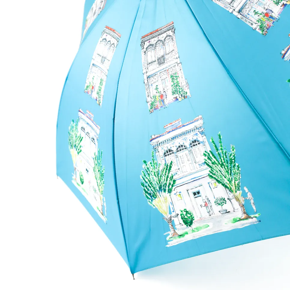 Umbrella - Turquoise Blue Shophouse