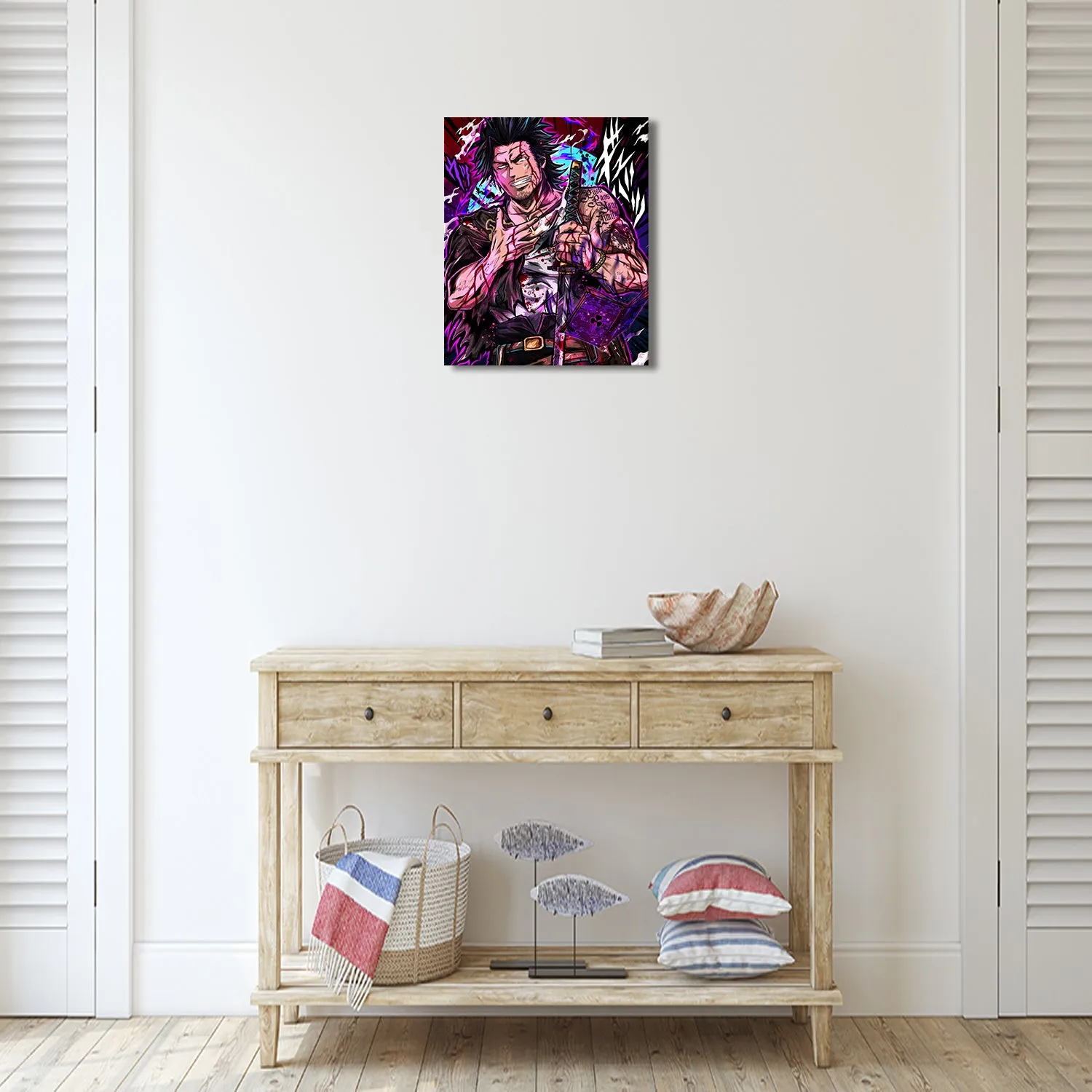 Uncle Hero with Katana Canvas Wall Art