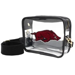 Varsity Patch Clear Crossbody Purse