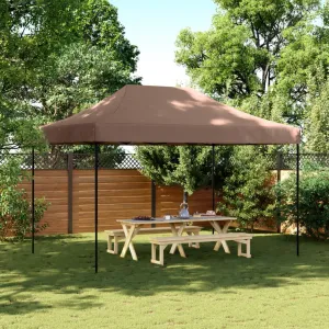 vidaXL Foldable Party Tent Pop-Up Brown 410x279x315 cm