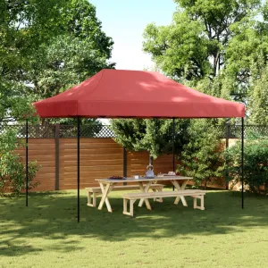 vidaXL Foldable Party Tent Pop-Up Burgundy 410x279x315 cm