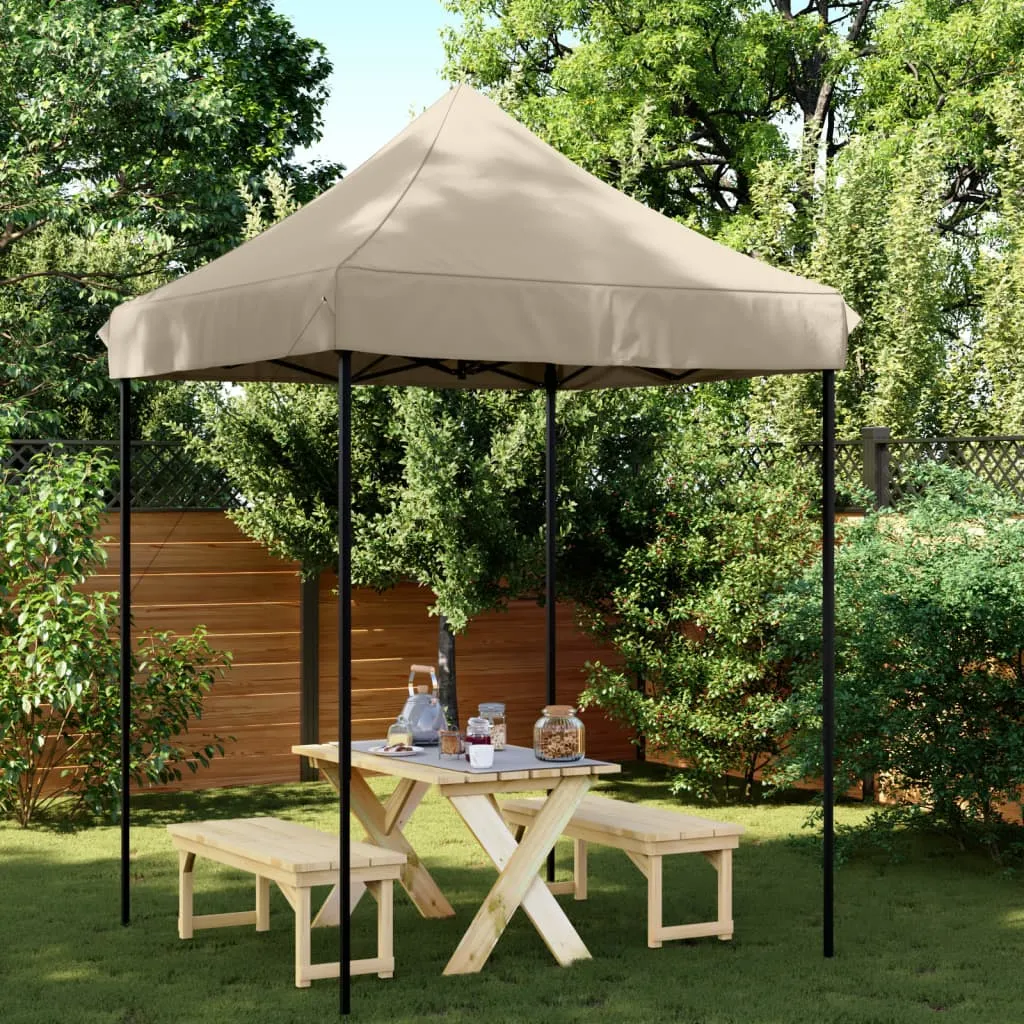 vidaXL Foldable Party Tent Pop-Up Taupe 200x200x306 cm