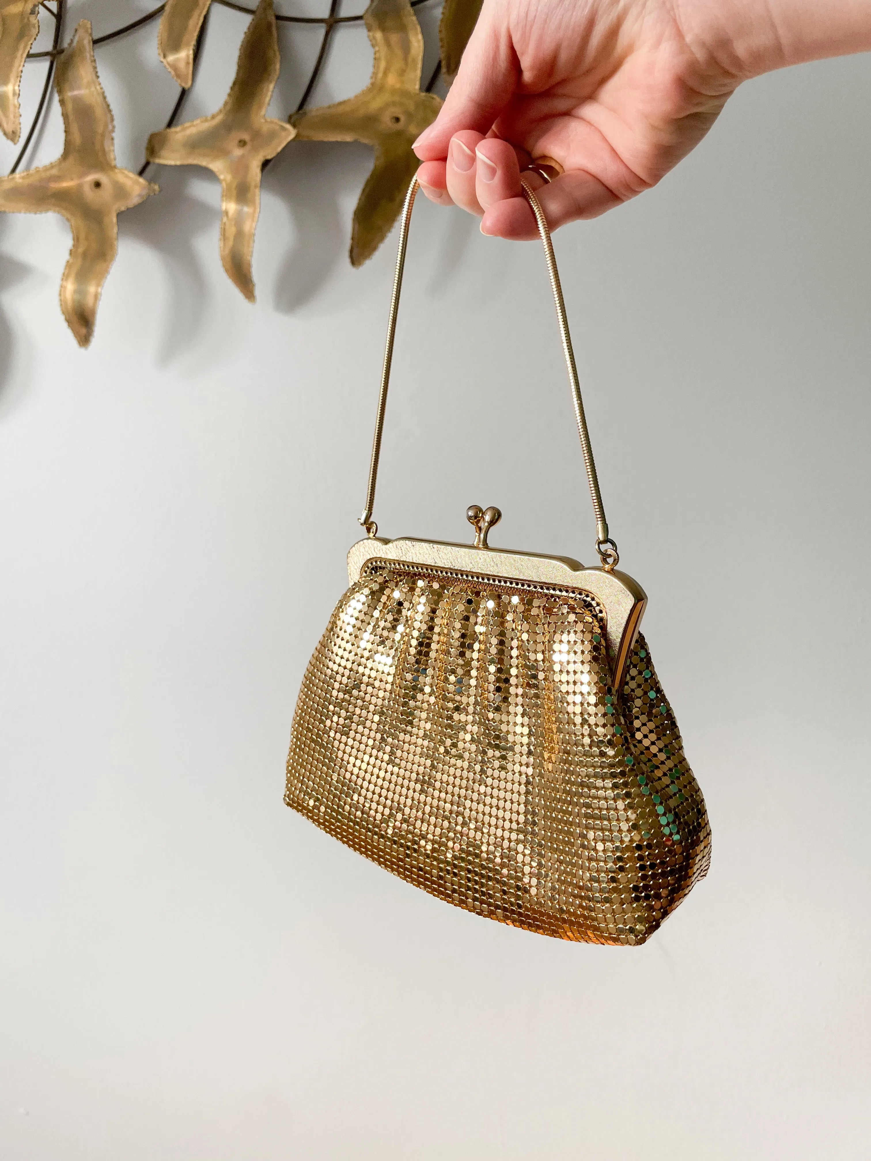 Vintage Du-Val Gold Chainmail Evening Mini Bag