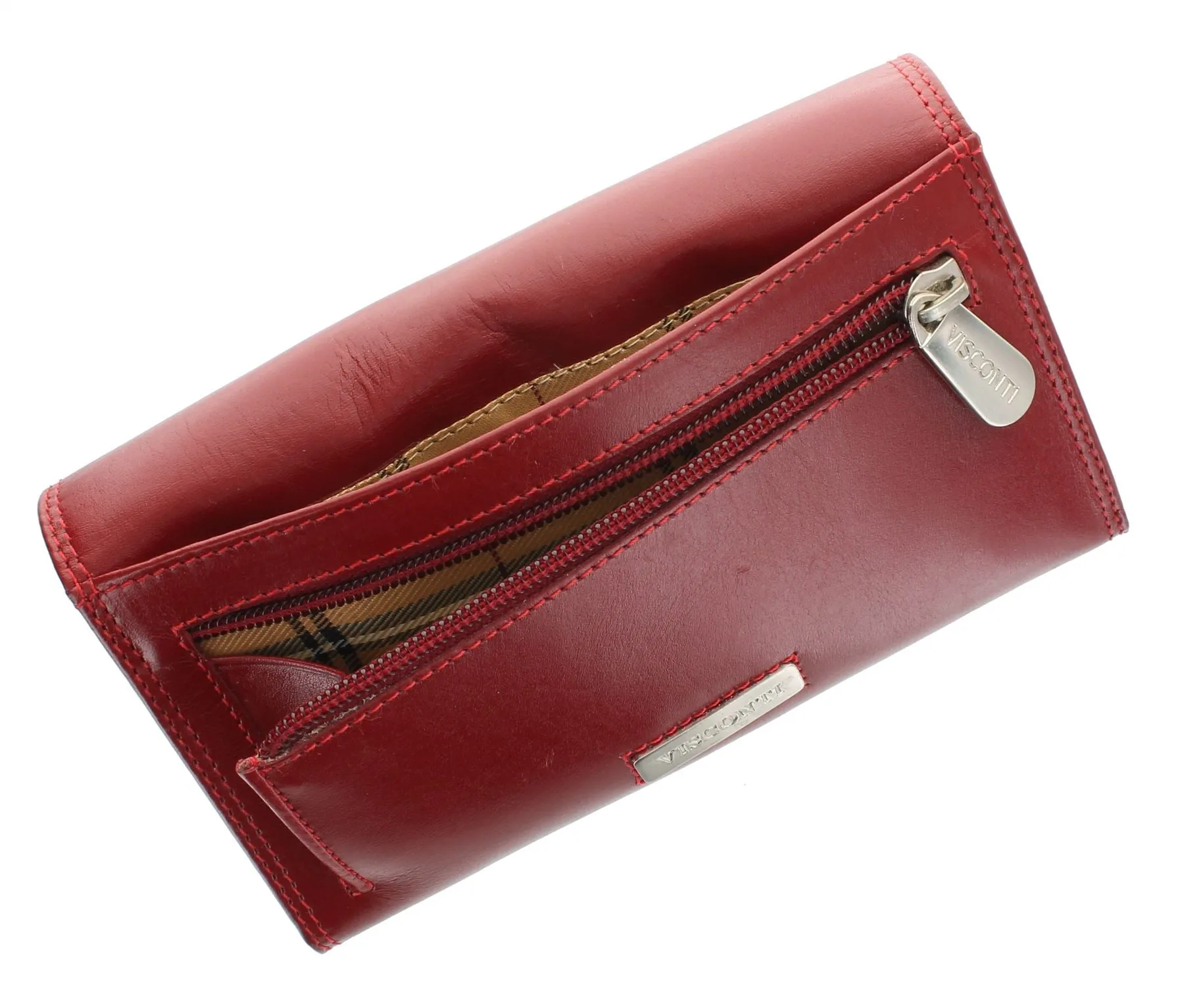 Visconti Monza Collection MARIA Vegetable Tanned Ladies Leather Clip Purse MZ12 RFID blocking