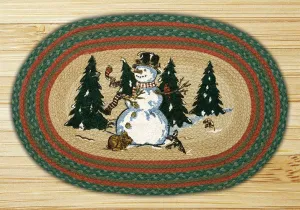 Winter Wonderland Oval Patch Rug