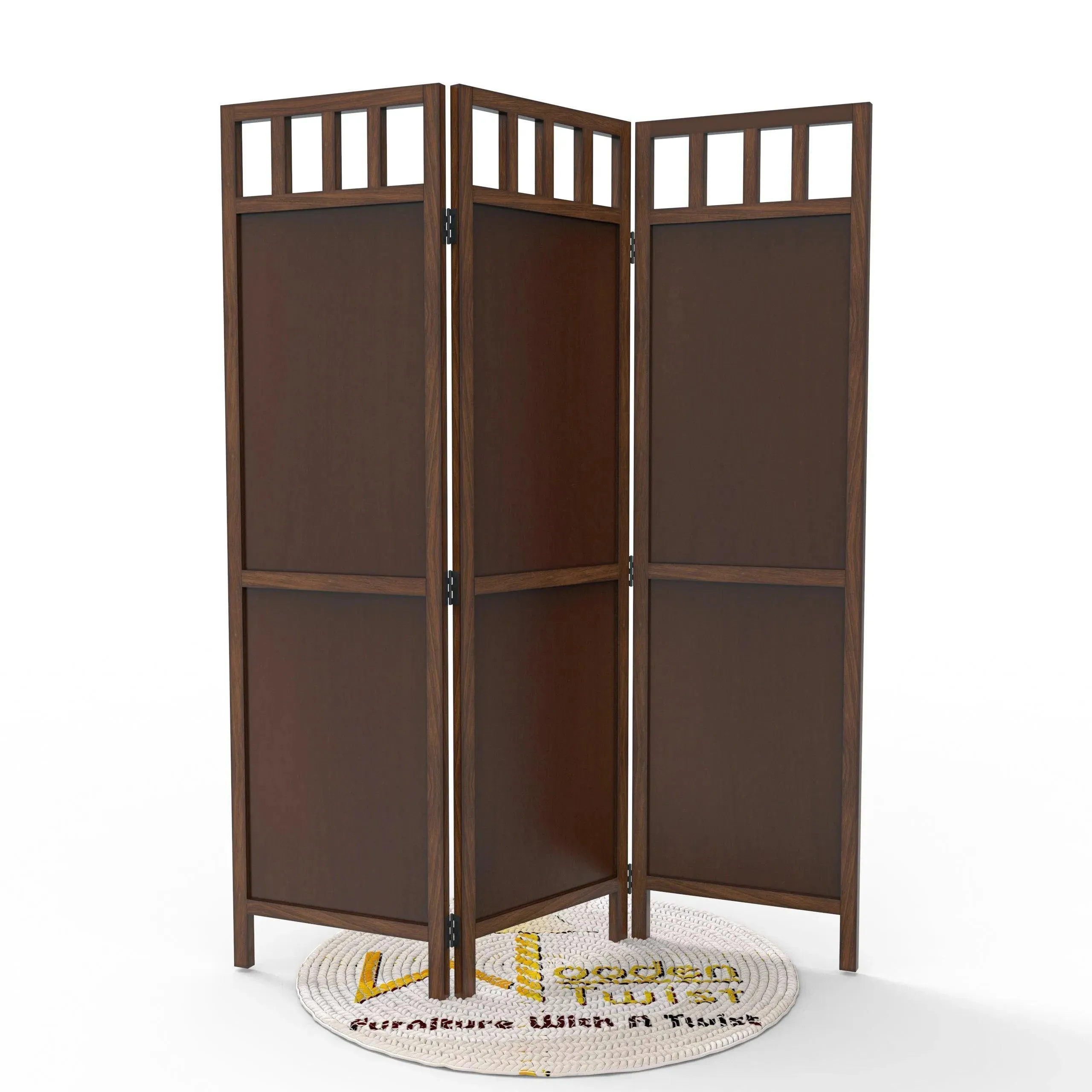 Wooden Room Divider/Wood Separator/Office Furniture/Wooden Partition 3 Panel