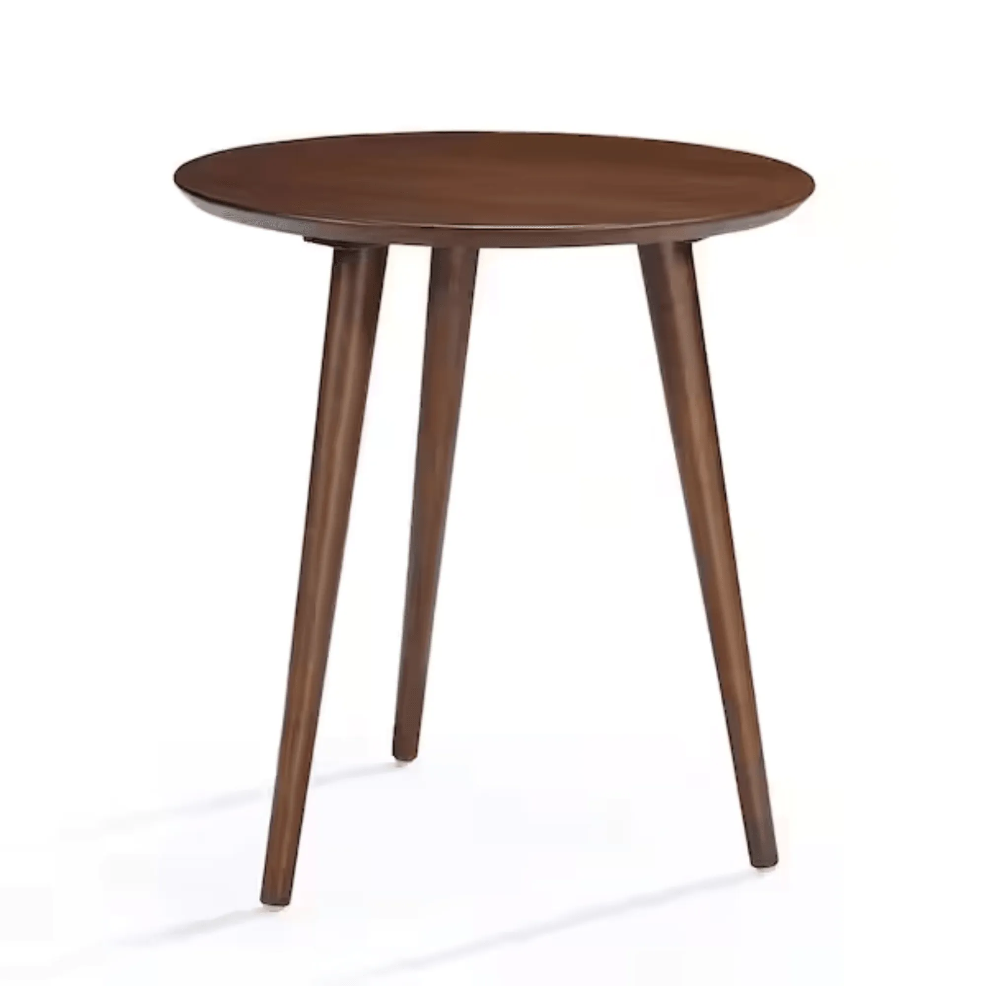 Wooden Twist Oslo Foldable Round Side Table Rustic Scandinavian Design for Bohemian Home Decor