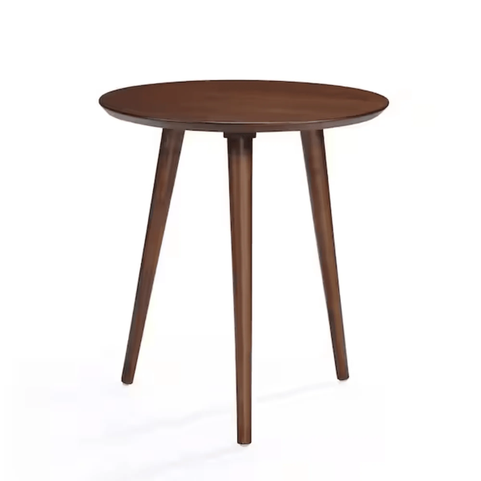 Wooden Twist Oslo Foldable Round Side Table Rustic Scandinavian Design for Bohemian Home Decor